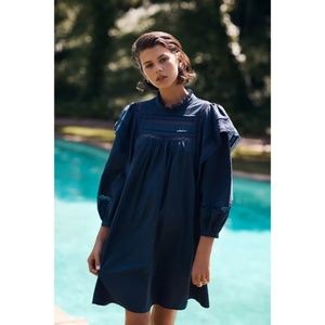 Anthropologie l Maeve Navy Fleetwood Tunic Dress